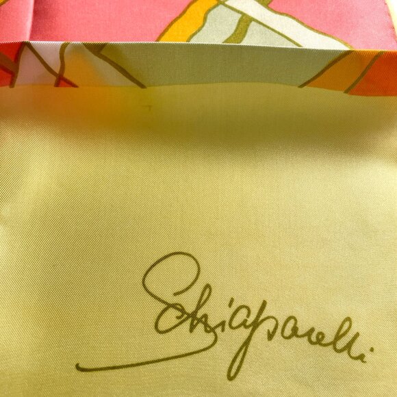 Vintage Elsa Schiaparelli Silk Scarf – Abstract Plaid - Picture 3 of 13
